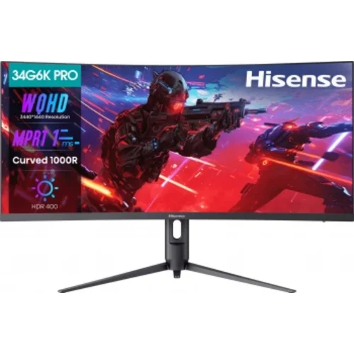 Монитор Hisense 34" 34G6K-PRO черный VA LED 1ms 21:9 HDMI M/M матовая 4000:1 280cd 89гр/89гр 3440x14