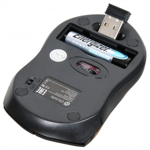 Мышь Оклик 585MW черный оптическая (1600dpi) беспроводная USB для ноутбука (6but)