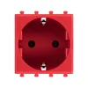 Розетка 1-м 2мод. Avanti "Красный квадрат" 16А IP20 2P+E защ. шторки красн. DKC 4401002