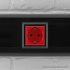 Розетка 1-м 2мод. Avanti "Красный квадрат" 16А IP20 2P+E защ. шторки красн. DKC 4401002