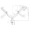 Кронштейн для мониторов Arm Media LCD-T32 серебристый 15"-32" макс.18кг настольный поворот и наклон верт.перемещ.