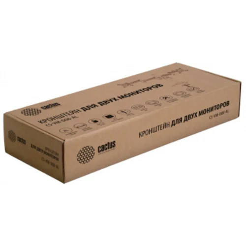 Кронштейн для мониторов Cactus CS-VM-D08-AL серебристый 13"-27" макс.8кг настольный поворот и наклон