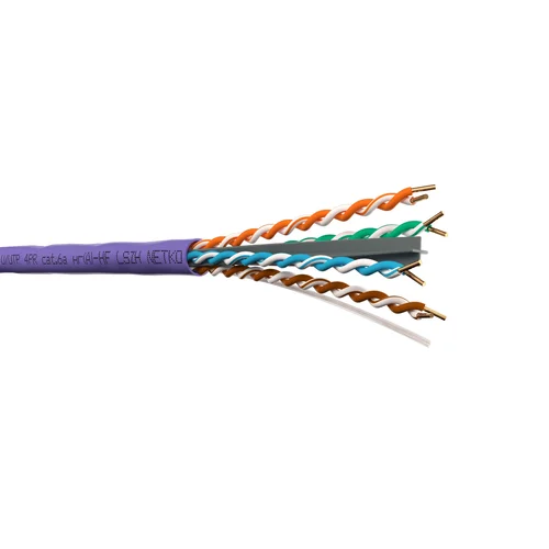 Кабель U/UTP4 cat.6a NETKO, 4 пары 23 AWG B, нг(А)-HF LSZH, indoor, 305м