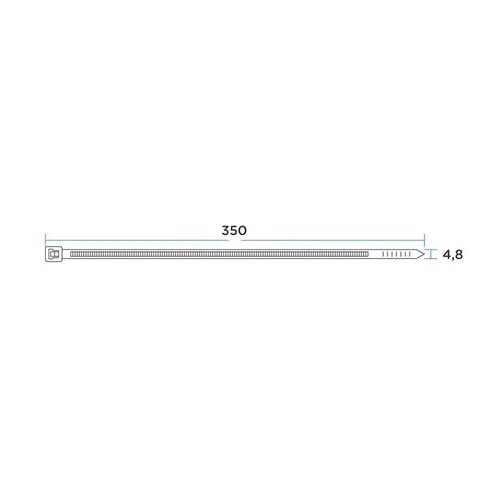 Хомут кабельный 4.8х350 нейл. бел. (уп.100шт) PROCONNECT 57-0350