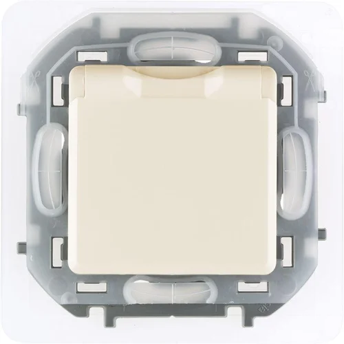 Розетка 1-м СП Inspiria 16А IP44 250В 2P+E защ. шторки с крышкой немецк. стандарт механизм сл. кость