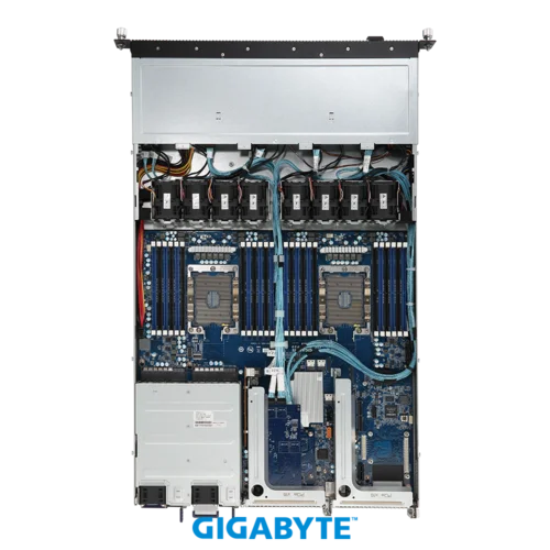 Платформа Gigabyte 1U R181-NA0, До двух процессоров Intel Xeon Scalable Gen2, DDR4, 10x2,5" U.2 NVMe, 2x1000Base-T