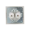 Розетка компьютерная 2-м СП Mira RJ45 бел./бел. LEZARD 701-0202-141