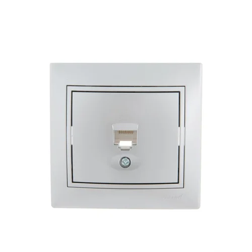 Розетка компьютерная 1-м СП Mira RJ45 сер. метал. LEZARD 701-1010-139