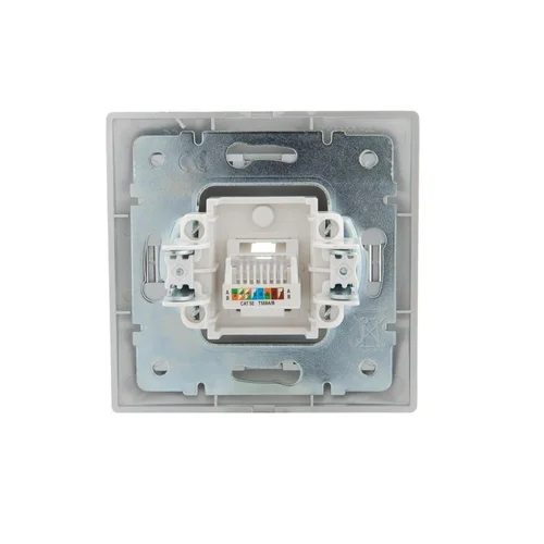 Розетка компьютерная 1-м СП Mira RJ45 сер. метал. LEZARD 701-1010-139