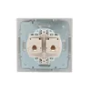 Розетка компьютерная 2-м СП Mira RJ45 сер. метал. LEZARD 701-1010-141
