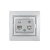 Розетка компьютерная + телефонная 2-м СП Mira RJ45 + RJ11 сер. метал. LEZARD 701-1010-143