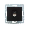 Розетка компьютерная 1-м СП Karina RJ45 механизм черн. бархат LEZARD 707-4288-139