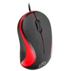 Мышь Оклик 115S черный/красный оптическая (1200dpi) USB для ноутбука (3but)