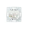 Розетка компьютерная + телефонная 1-м СП Vesna механизм бел. LEZARD 742-0288-143