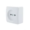 Розетка 1-м ОП Viola 16А IP20 без заземл. бел. LEZARD 751-0200-121