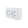 Розетка 2-м ОП Viola 16А IP20 без заземл. бел. LEZARD 751-0200-128