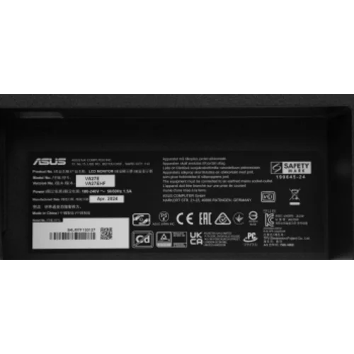 Монитор Asus 27" VA27EHF черный IPS LED 1ms 16:9 HDMI матовая 250cd 178гр/178гр 1920x1080 100Hz FHD