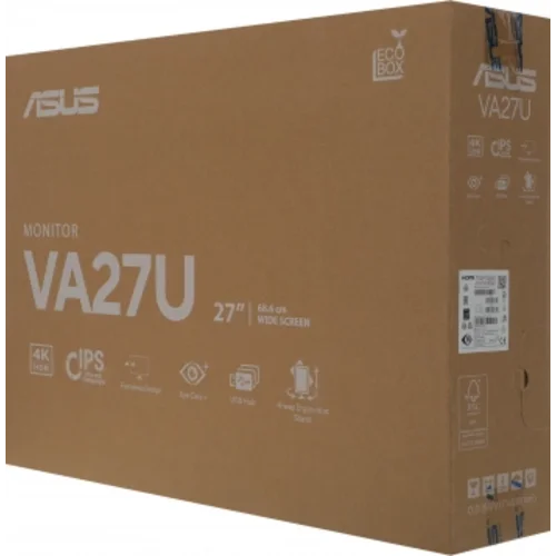 Монитор Asus 27" Business VA27UQSB черный IPS LED 16:9 HDMI M/M матовая HAS Piv 1000:1 350cd 178гр/1
