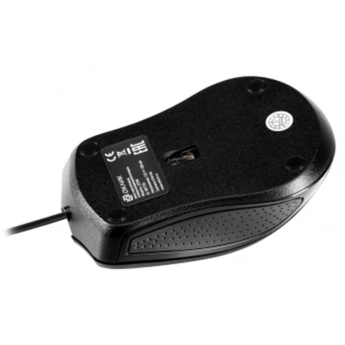 Мышь Оклик 225M черный оптическая (1200dpi) USB для ноутбука (3but)