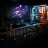 Клавиатура + мышь Оклик 250M клав:черный мышь:черный USB беспроводная slim (997834)