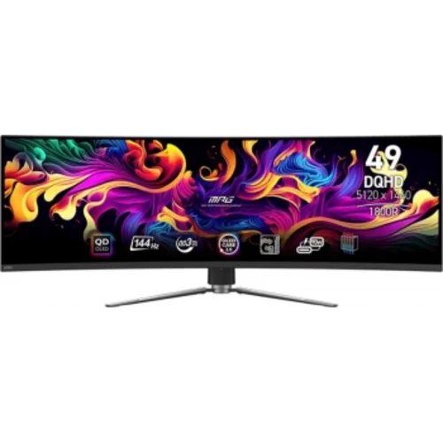 Монитор MSI 49" MPG 491CQP QD-OLED черный QD OLED LED 32:9 HDMI матовая HAS Piv 250cd 178гр/178гр 51
