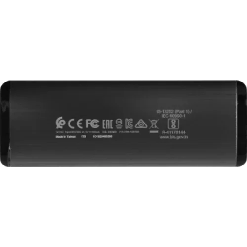 Накопитель SSD A-Data USB-C 1Tb ASE760-1TU32G2-CTI SE760 1.8" серый