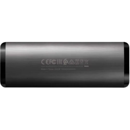 Накопитель SSD A-Data USB-C 512Gb ASE760-512GU32G2-CTI SE760 1.8" серый
