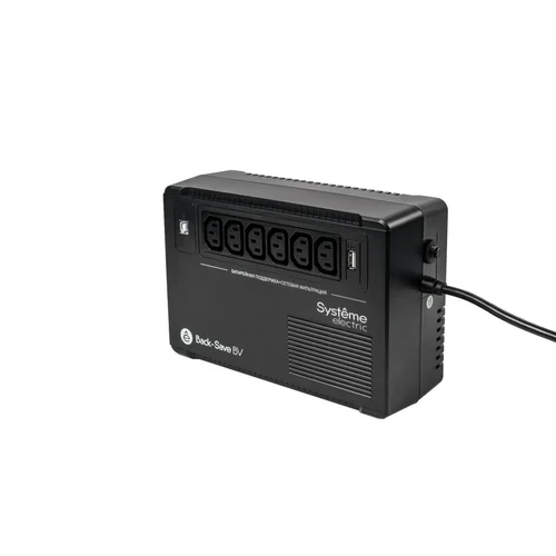 ИБП Back-Save BV Systeme Electric 800 ВА, автоматическая регулировка напряжения, 6 розеток С13, 230 В, 1 USB Type-A