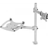 Кронштейн для монитора/ноутбука Cactus CS-VM-LH07-AL серебряный 13"-27" макс.8кг настольный поворот