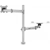 Кронштейн для монитора/ноутбука Cactus CS-VM-LH07-AL серебряный 13"-27" макс.8кг настольный поворот