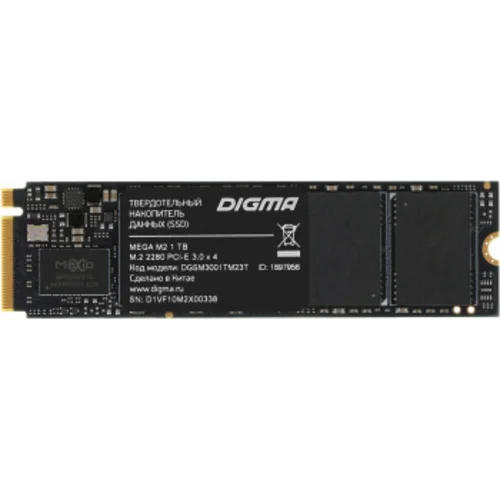 Накопитель SSD Digma PCIe 3.0 x4 1TB DGSM3001TM23T Mega M2 M.2 2280 0.6 DWPD