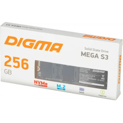 Накопитель SSD Digma PCIe 3.0 x4 256GB DGSM3256GS33T Mega S3 M.2 2280