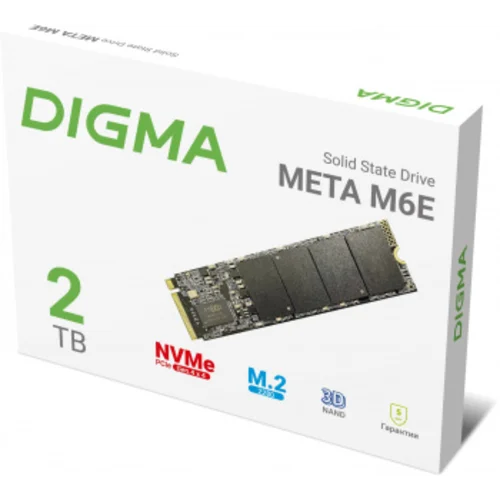 Накопитель SSD Digma PCIe 4.0 x4 2TB DGSM4002TM6ET Meta M6E M.2 2280