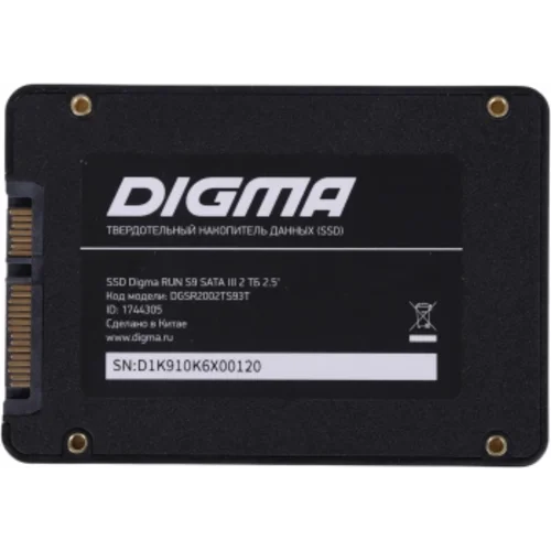 Накопитель SSD Digma SATA-III 2TB DGSR2002TS93T Run S9 2.5"