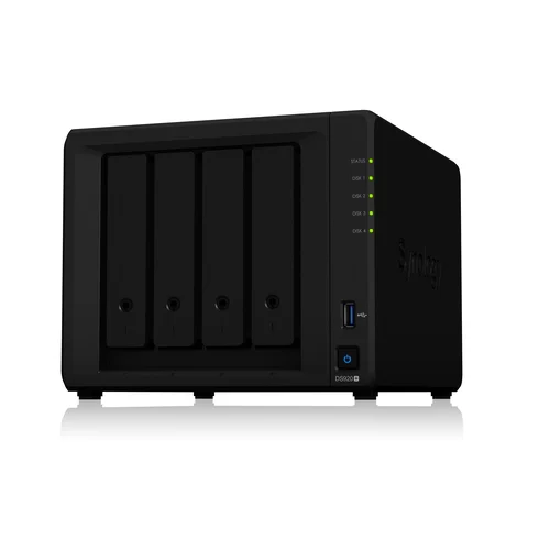 Сетевое хранилище Synology DiskStation DS920+, 4xHDD 3,5", 2х1000Base-T, без дисков