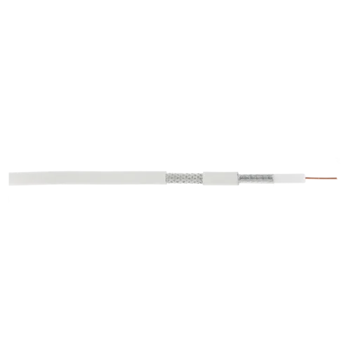 Кабель NETLAN коаксиальный, RG-11 (75 Ом), одножильный, CCS (омедненная сталь), внутренний, PVC нг(A), белый, 305м