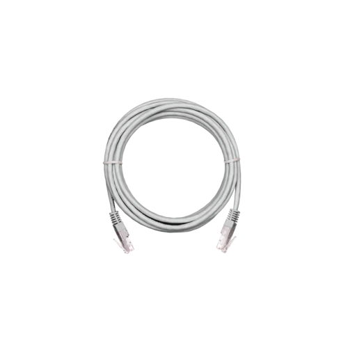 Коммутационный шнур NETLAN U/UTP 4 пары,Кат.5е (Класс D),100МГц, 2хRJ45/8P8C, T568B, заливной, BC (чистая медь), PVC нг(B),серый, 0,3м, уп 10шт