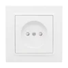 Розетка 1-м СП Минск 10А IP20 без заземл. защ. шторки бел. Basic EKF ERR10-022-100