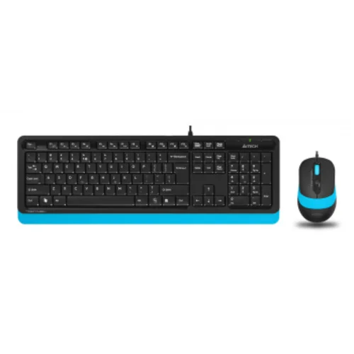 Клавиатура + мышь A4Tech Fstyler F1010 клав:чер/синий мышь:чер/синий USB Multimedia (F1010 BLUE)
