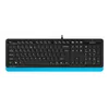 Клавиатура + мышь A4Tech Fstyler F1010 клав:чер/синий мышь:чер/синий USB Multimedia (F1010 BLUE)