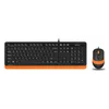 Клавиатура + мышь A4Tech Fstyler F1010 клав:чер/оранж мышь:чер/оранж USB Multimedia (F1010 ORANGE)