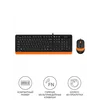 Клавиатура + мышь A4Tech Fstyler F1010 клав:чер/оранж мышь:чер/оранж USB Multimedia (F1010 ORANGE)