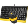 Клавиатура + мышь A4Tech Fstyler F1110 клав:чер/желтый мышь:чер/желтый USB Multimedia (F1110 BUMBLEBEE)