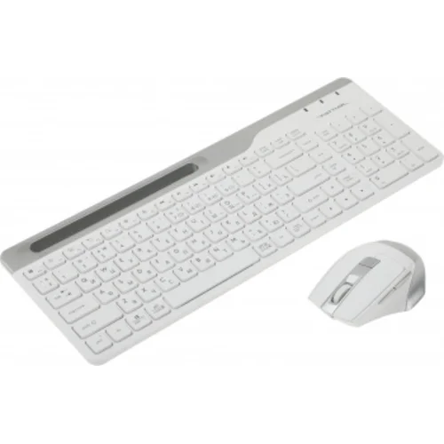 Клавиатура + мышь A4Tech Fstyler FB2535C клав:бел/серый мышь:бел/серый USB беспроводная Bluetooth/Радио slim (FB2535C ICY WHITE)