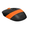 Мышь A4Tech Fstyler FG10 черный/оранжевый оптическая (2000dpi) беспроводная USB (4but)