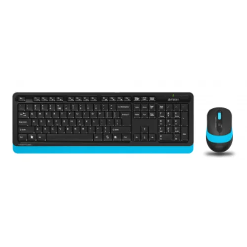 Клавиатура + мышь A4Tech Fstyler FG1010 клав:черный/синий мышь:черный/синий USB беспроводная Multimedia (FG1010 BLUE)