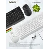Клавиатура + мышь A4Tech Fstyler FG1012 клав:белый мышь:белый USB беспроводная Multimedia (FG1012 WHITE)
