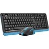 Клавиатура + мышь A4Tech Fstyler FG1035 клав:черный/синий мышь:черный/синий USB беспроводная Multimedia (FG1035 NAVY BLUE)