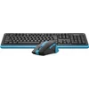 Клавиатура + мышь A4Tech Fstyler FG1035 клав:черный/синий мышь:черный/синий USB беспроводная Multimedia (FG1035 NAVY BLUE)