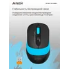 Мышь A4Tech Fstyler FG10S черный/синий оптическая (2000dpi) silent беспроводная USB для ноутбука (4but)